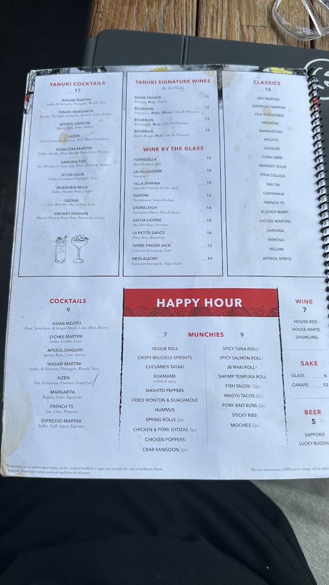 Tanuki River Landing Menu - Image 4